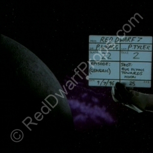 starbug flying towards moon clapperboard